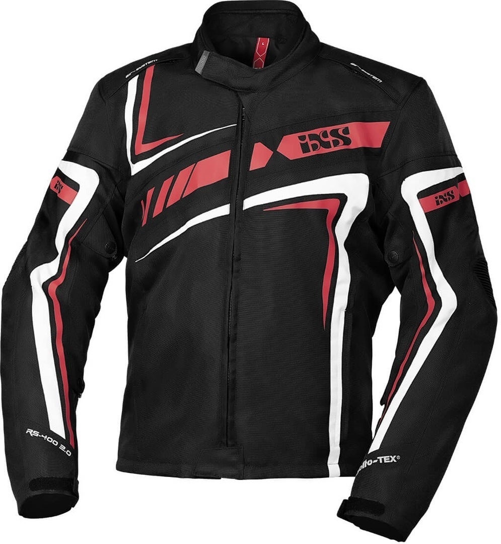 IXS Sport RS-400-ST 2.0 Motorcycle Textile Jacket black/red/white XXL Figure 1