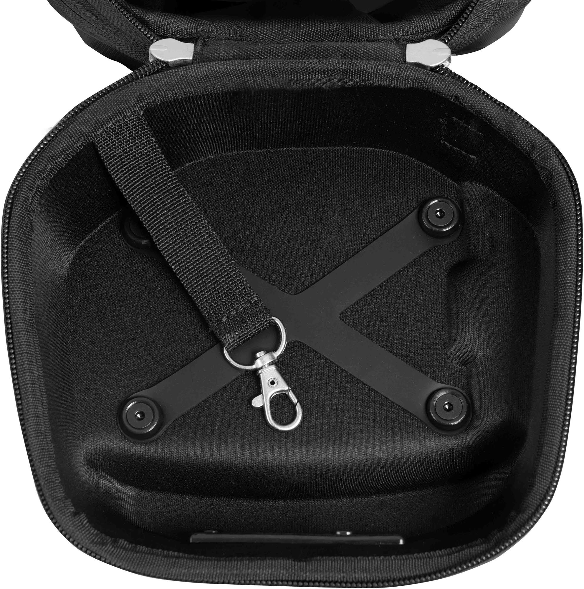 Side view of SHAD E03CL PRO Click System Tank Bag