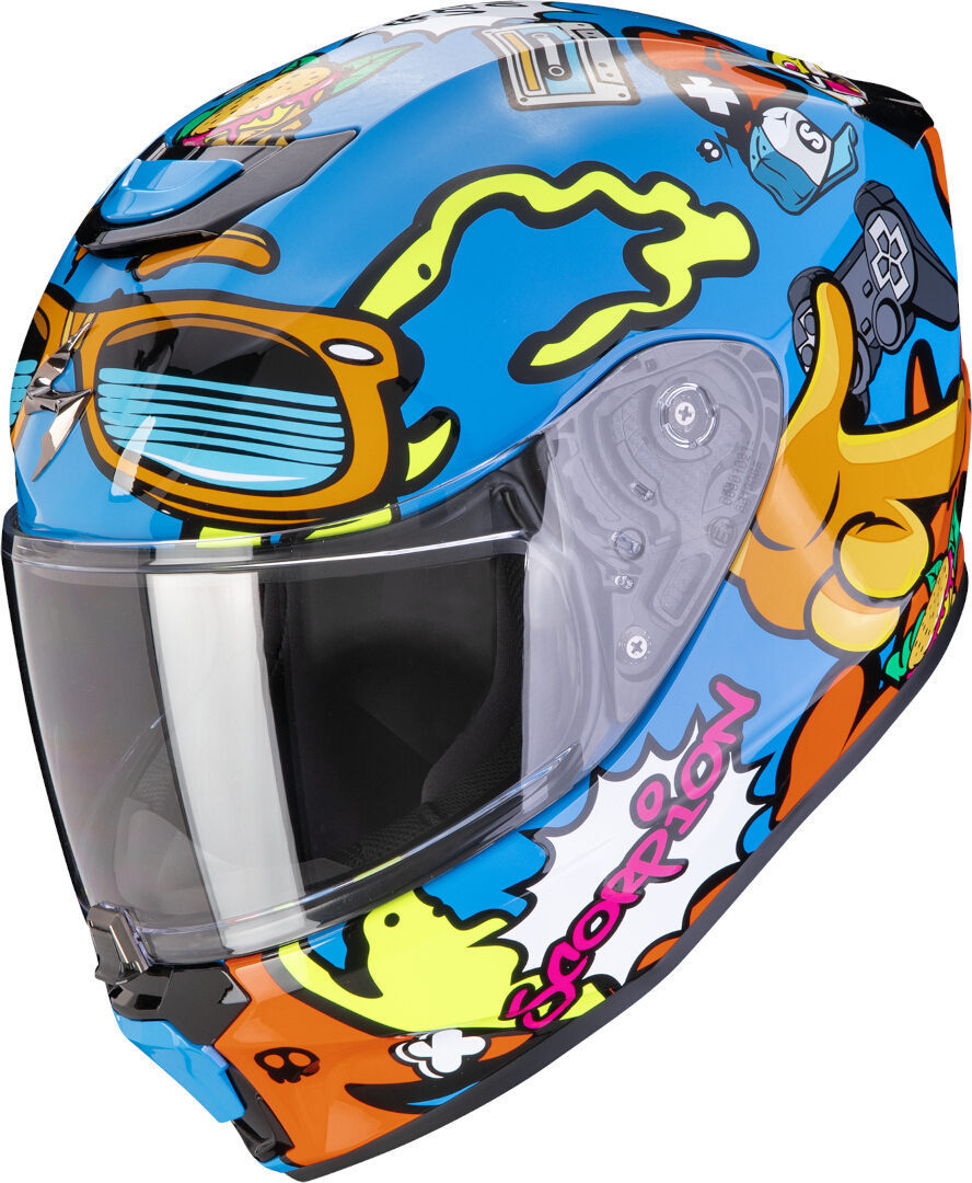 Scorpion Exo-JNR Air Fun Cască pentru copii Albastru/Portocaliu Y/L (52/53) Figura 1