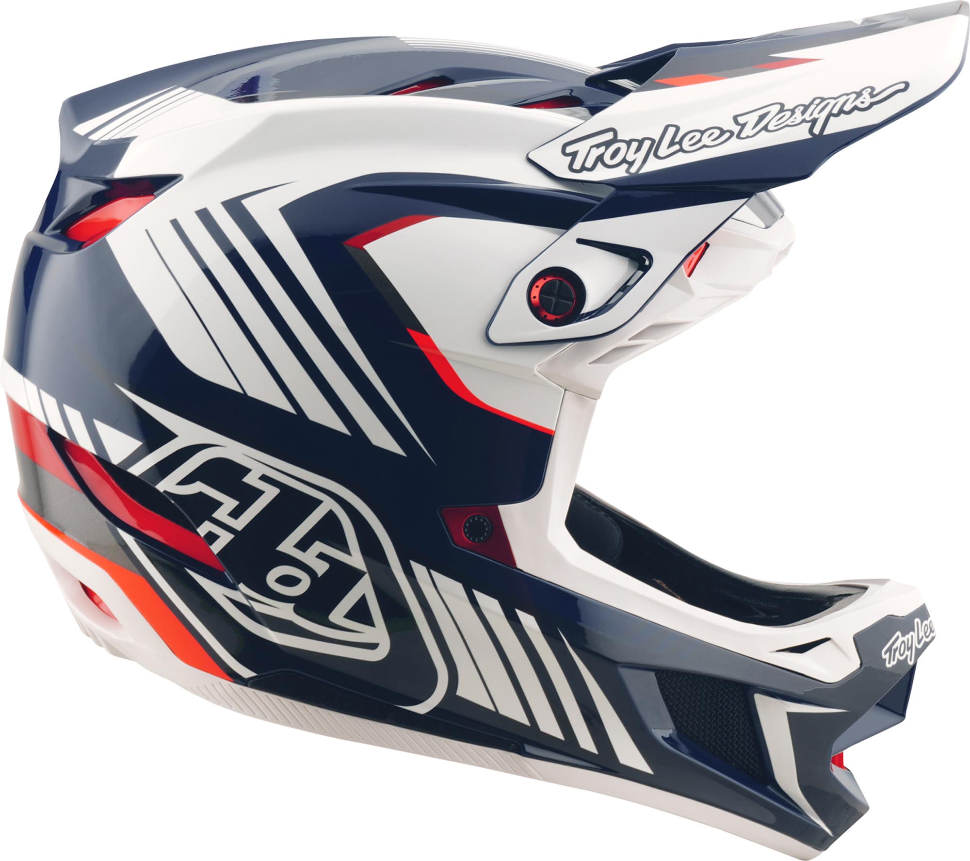 Troy Lee Designs D4 Qualifer Polyacrylite MIPS Afdalingshelm blauw/wit S (55/56) Figuur 6