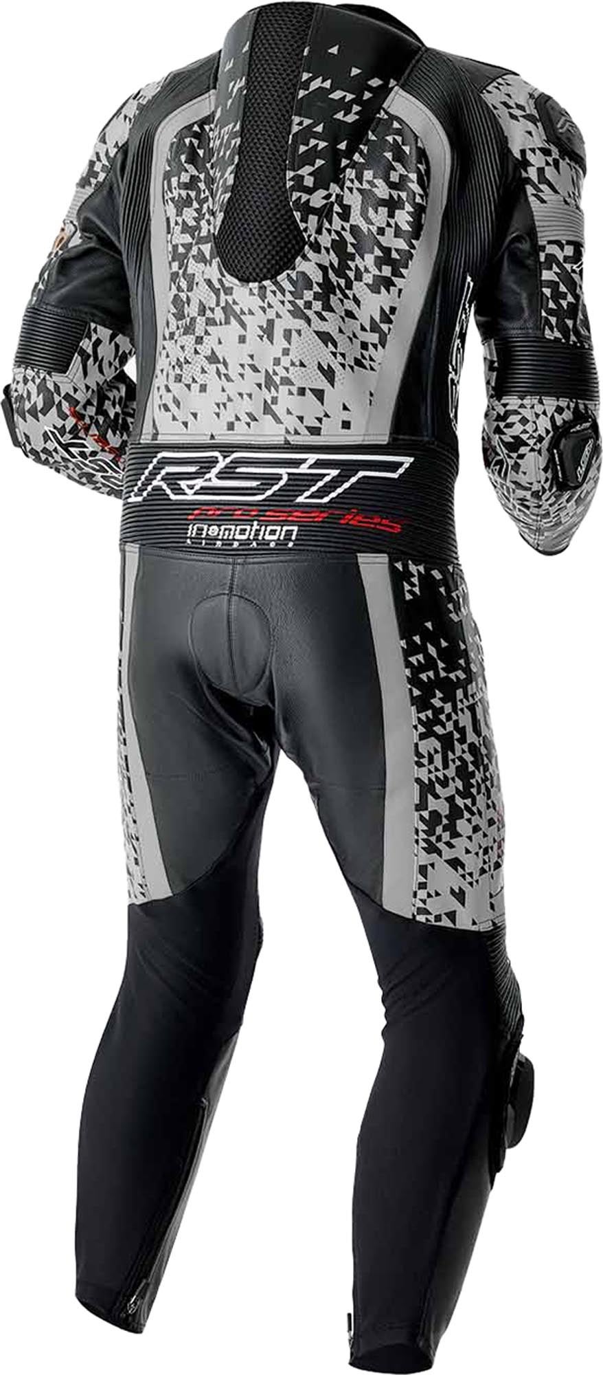 RST Pro Series D3O Airbag geperforeerd eendelig leren motorfietspak Zwart/zilver 52 Figuur 2