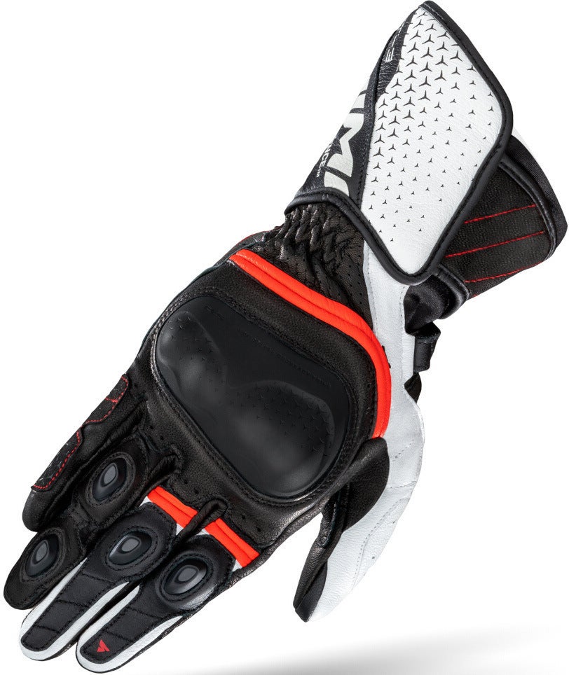 SHIMA ST-3 perforerede motorcykelhandsker sort/hvid/rød M Figur 1