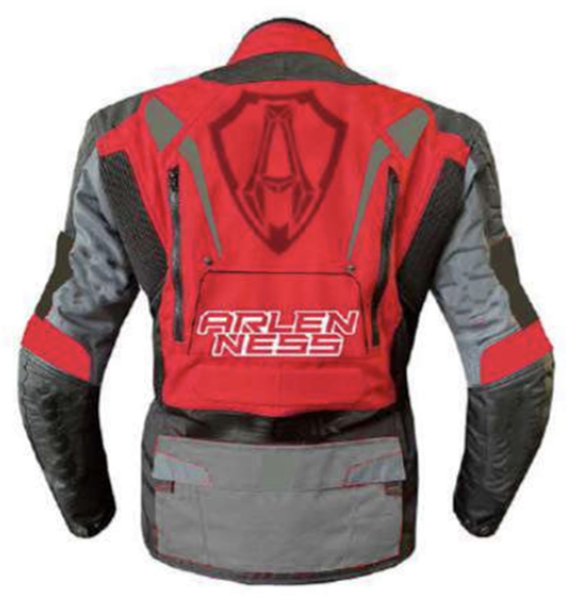 Arlen Ness Tujura waterproof Motorcycle Textile Jacket red/grey 54 Figure 2