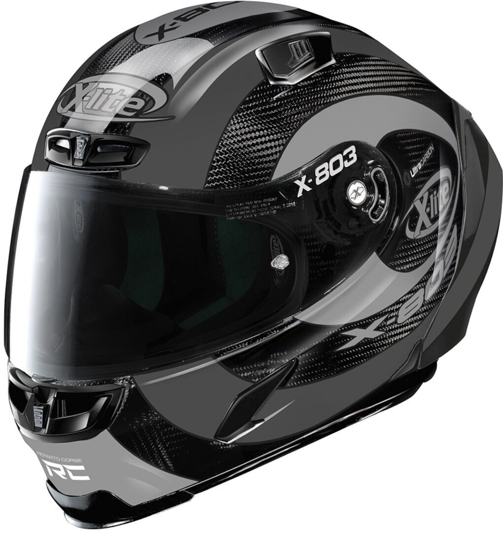 X-Lite X-803 RS Ultra Carbon Hattrick Hjelm sort/grå L (60) Figur 1