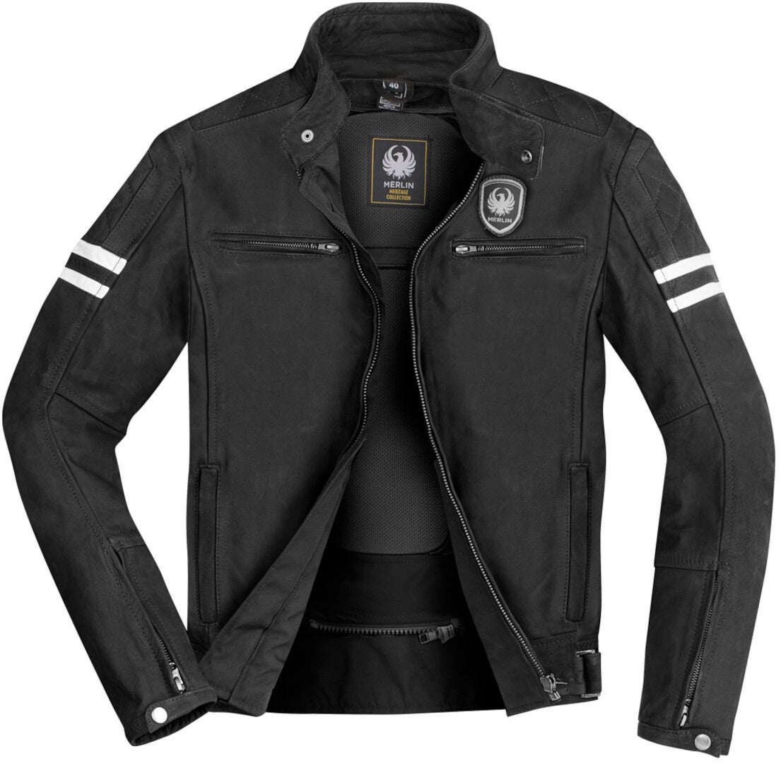 Merlin Hixon Heritage Motorcycle Leather Jacket black XXL Figure 4