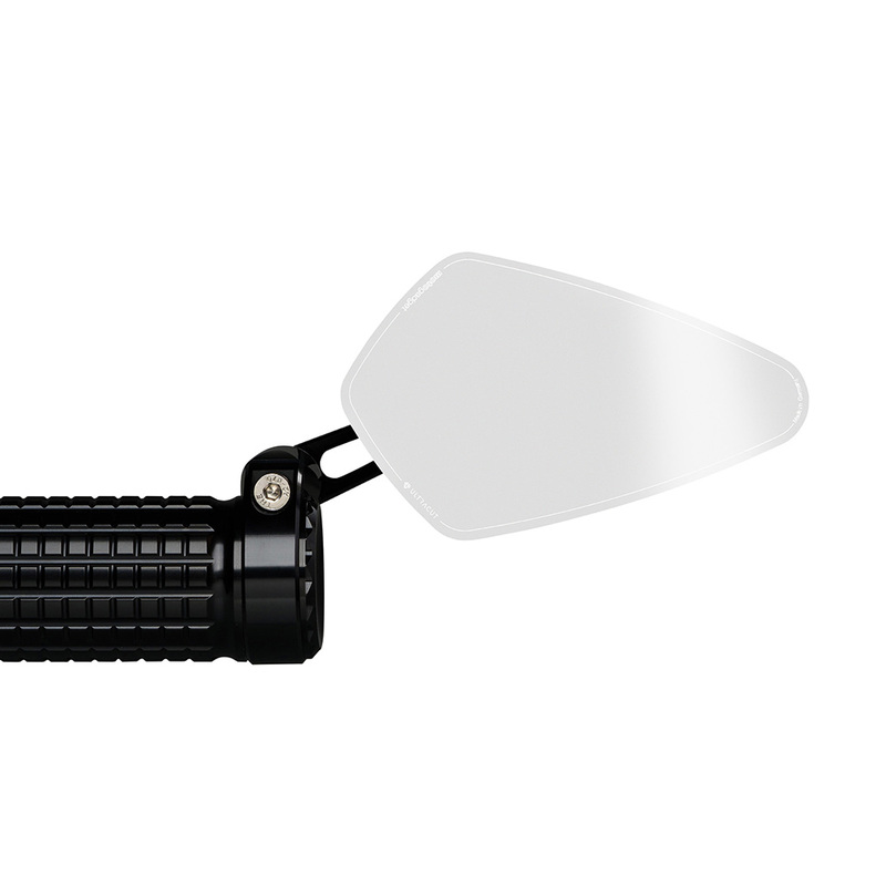 Motogadget Mo.View Blade Flip, Glasfri Spegel, romb, Rutnätspositioner, Svart, Inget E-märke (1st) Figur 7