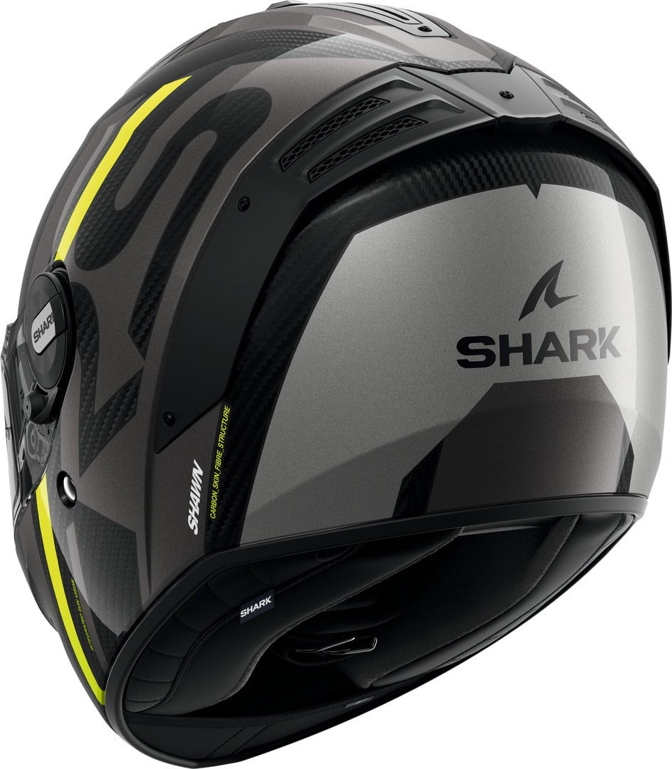 Shark Spartan RS Shawn Carbon Hjelm sort/grå/gul M (57/58) Figur 3