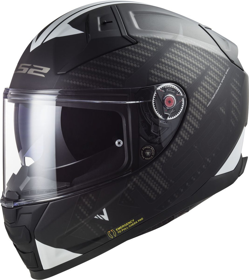 LS2 FF811 Vector II Splitter Casco Bianco/nero 4XL (67/68) Figura 1