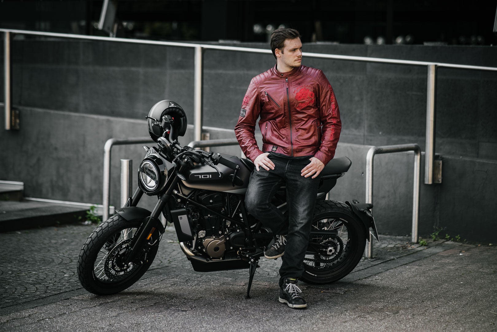 Black-Cafe London Istanbul Motorcycle Leather Jacket 54 Figure 4