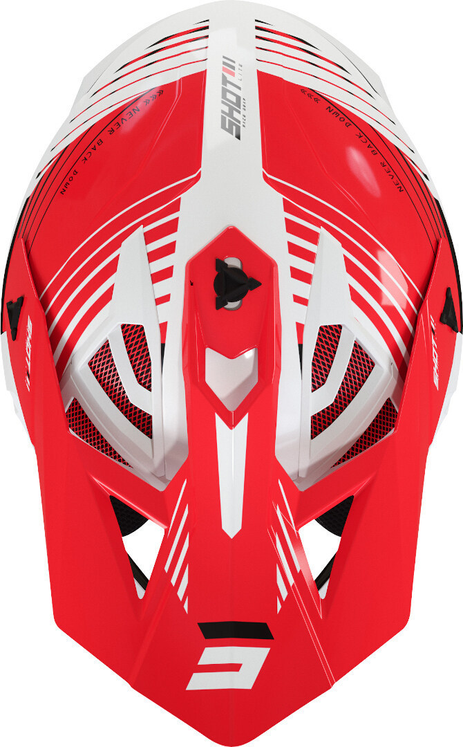 Shot Lite Fury Cască de motocross Alb/Roșu XXL (63/64) Figura 3