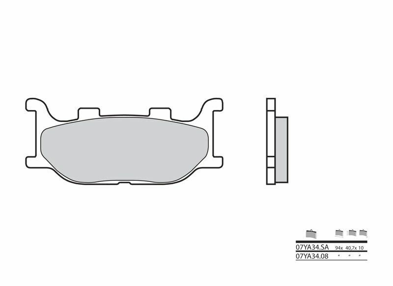 Brembo S.p.A. Sintrade bromsbelägg i metall - 07YA34SA Figur 2