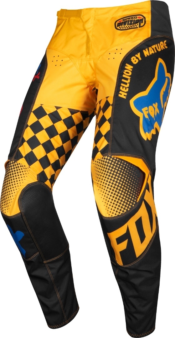 FOX 180 CZAR Motocross bukser sort/gul 36 Figur 1