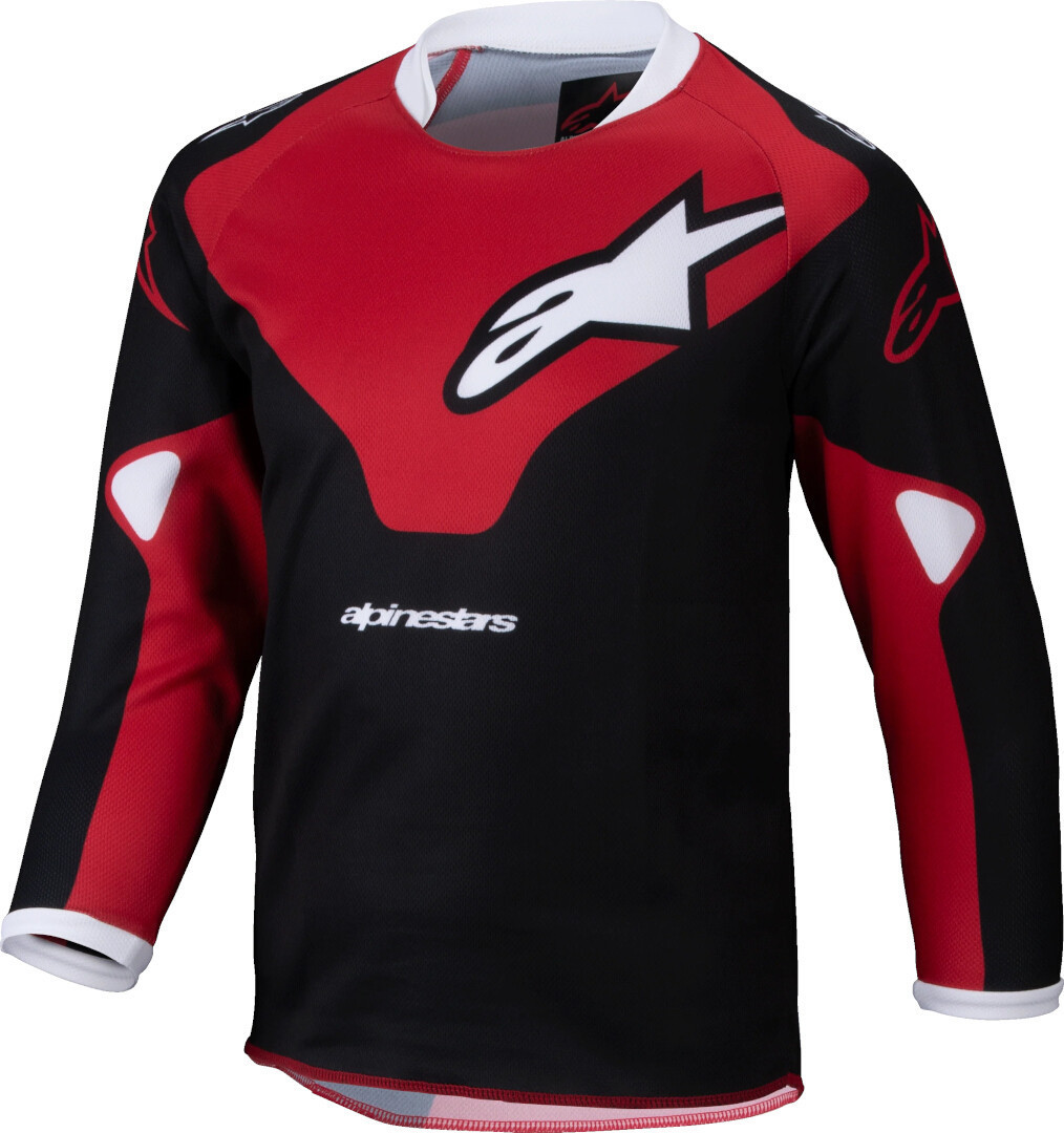 Alpinestars Racer Veil Tricouri de motocross pentru copii Negru/Roșu XS Figura 1
