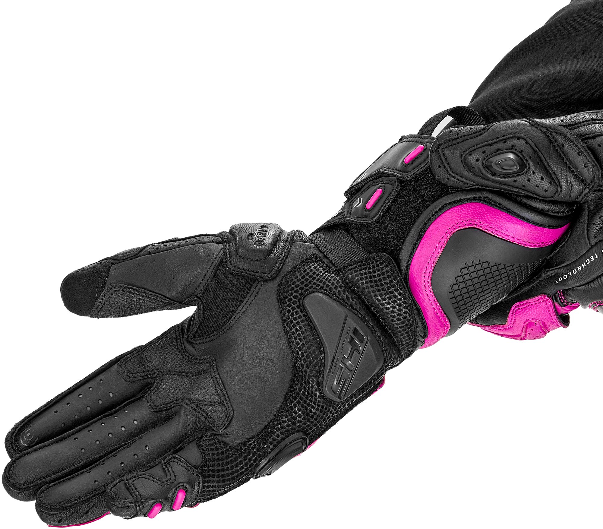 SHIMA RS-3 Mănuși pentru motociclete pentru doamne Negru/roz M Figura 4