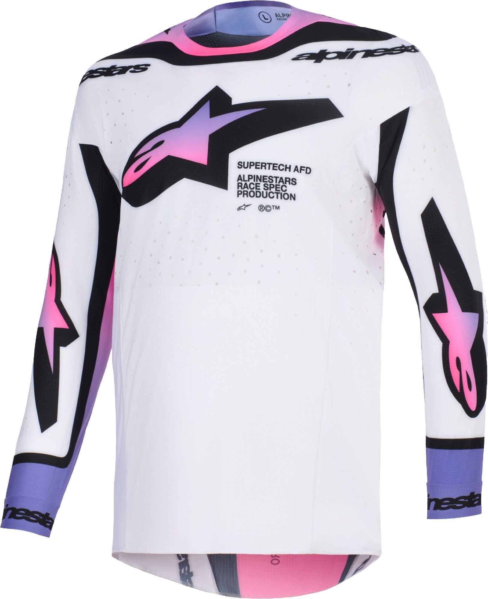 Alpinestars Supertech Pro Vista Maillot de motocross Blanc/Violet L Figure 1