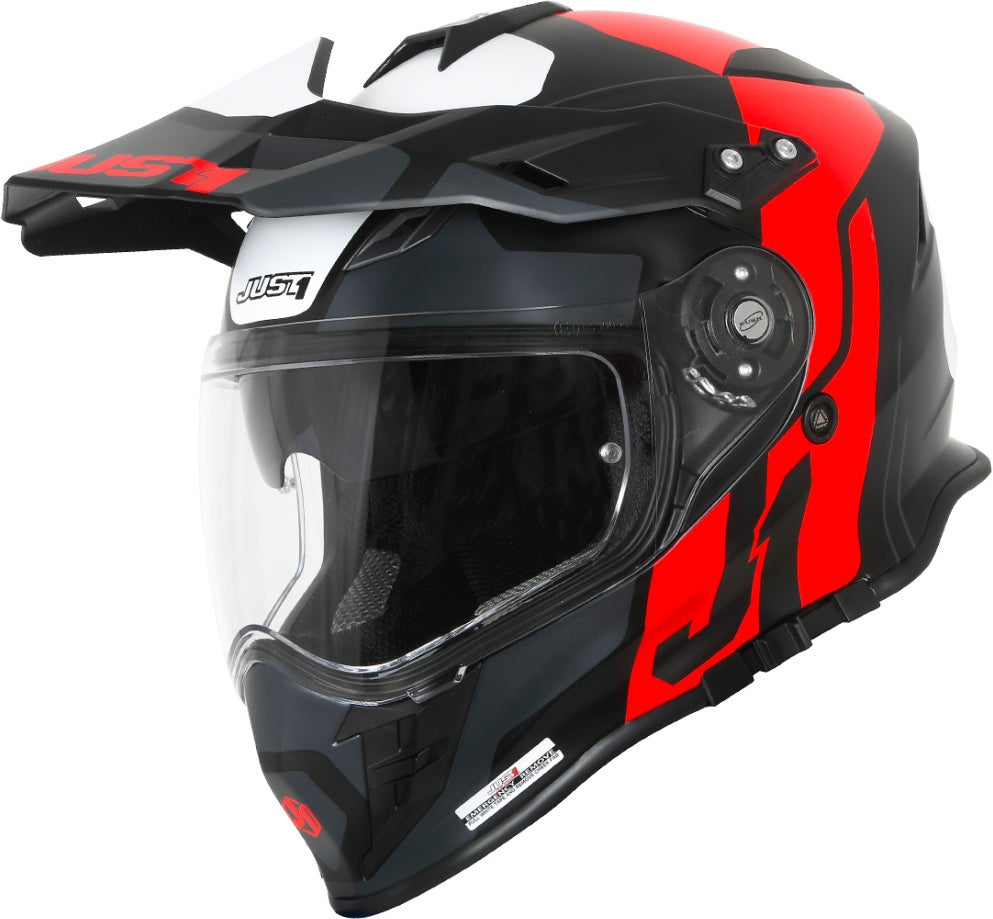 Just1 J34 Pro Tour Casco motocross nero opaco/rosso L (59/60) Figura 1