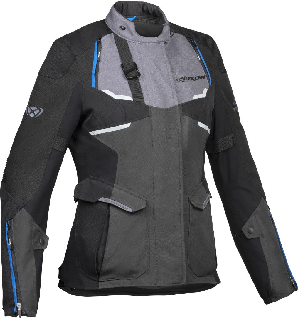 Ixon Eddas Damen Motorrad Textiljacke schwarz/anthrazit/blau L Abbildung 1