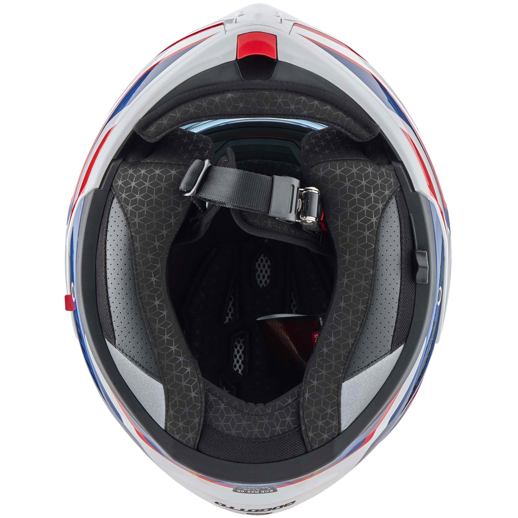 Bogotto FS-X600 Vyda Cască Alb/Roșu/Albastru XS Figura 8