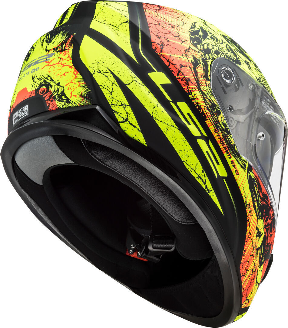LS2 FF320 Stream Evo Throne Casque Noir mat/néon S (55/56) Figure 5