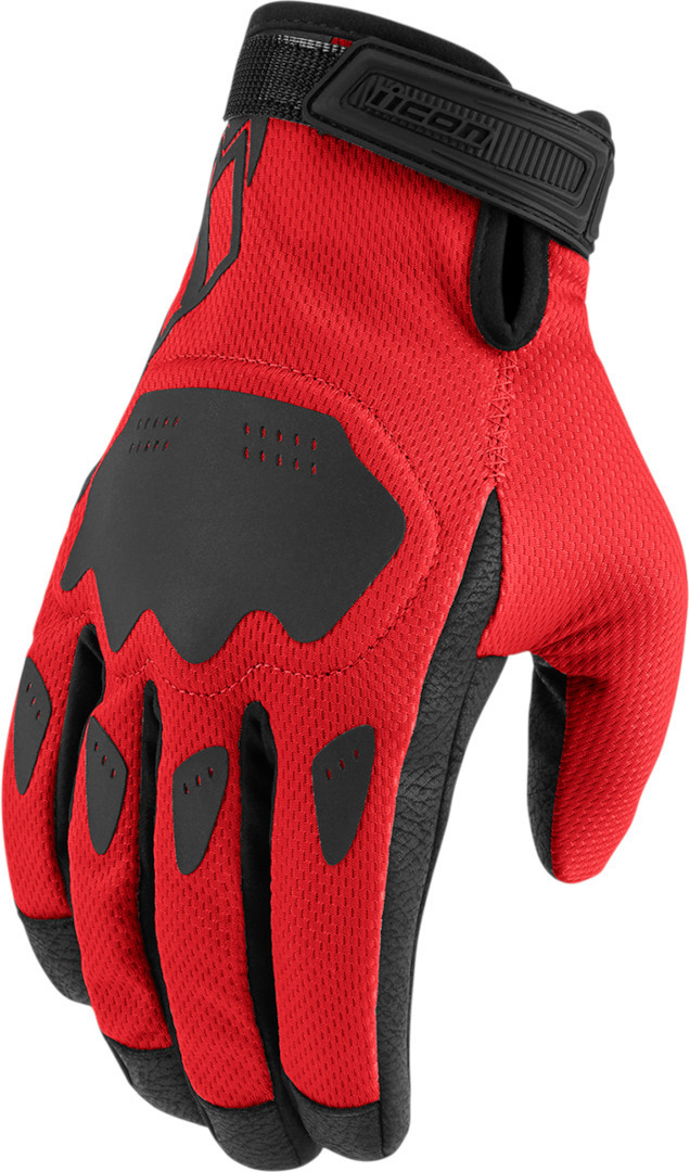 Icon Hooligan Motorcycle Gloves red M Figure 1