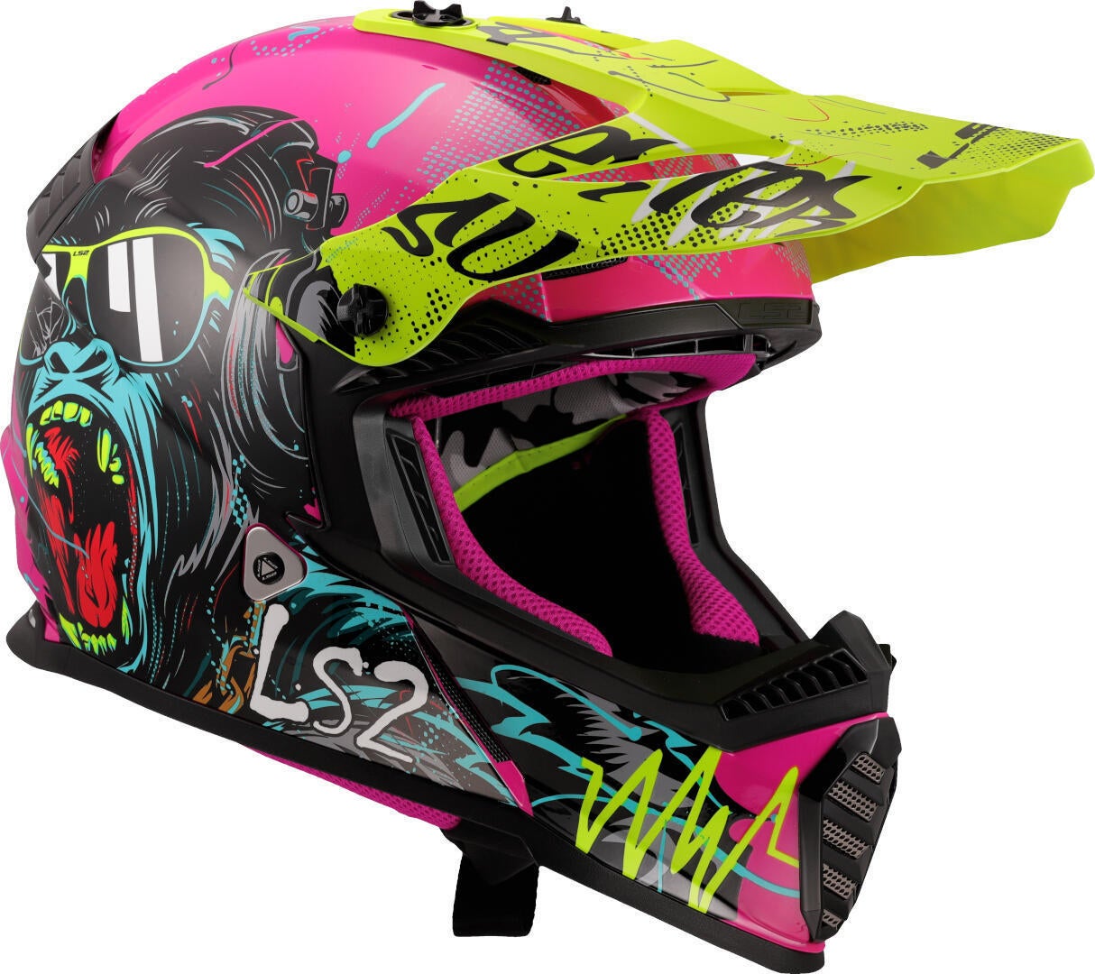 LS2 MX437 Fast Evo II Mini Gorilla Kinder Motocross Helm Y/M (49/50) Abbildung 7