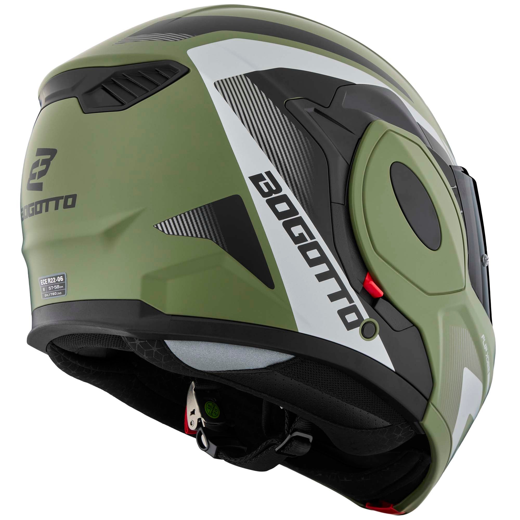Bogotto FS-X600 Atyr Limited Edition Helmet Military Green Matt S Figure 4