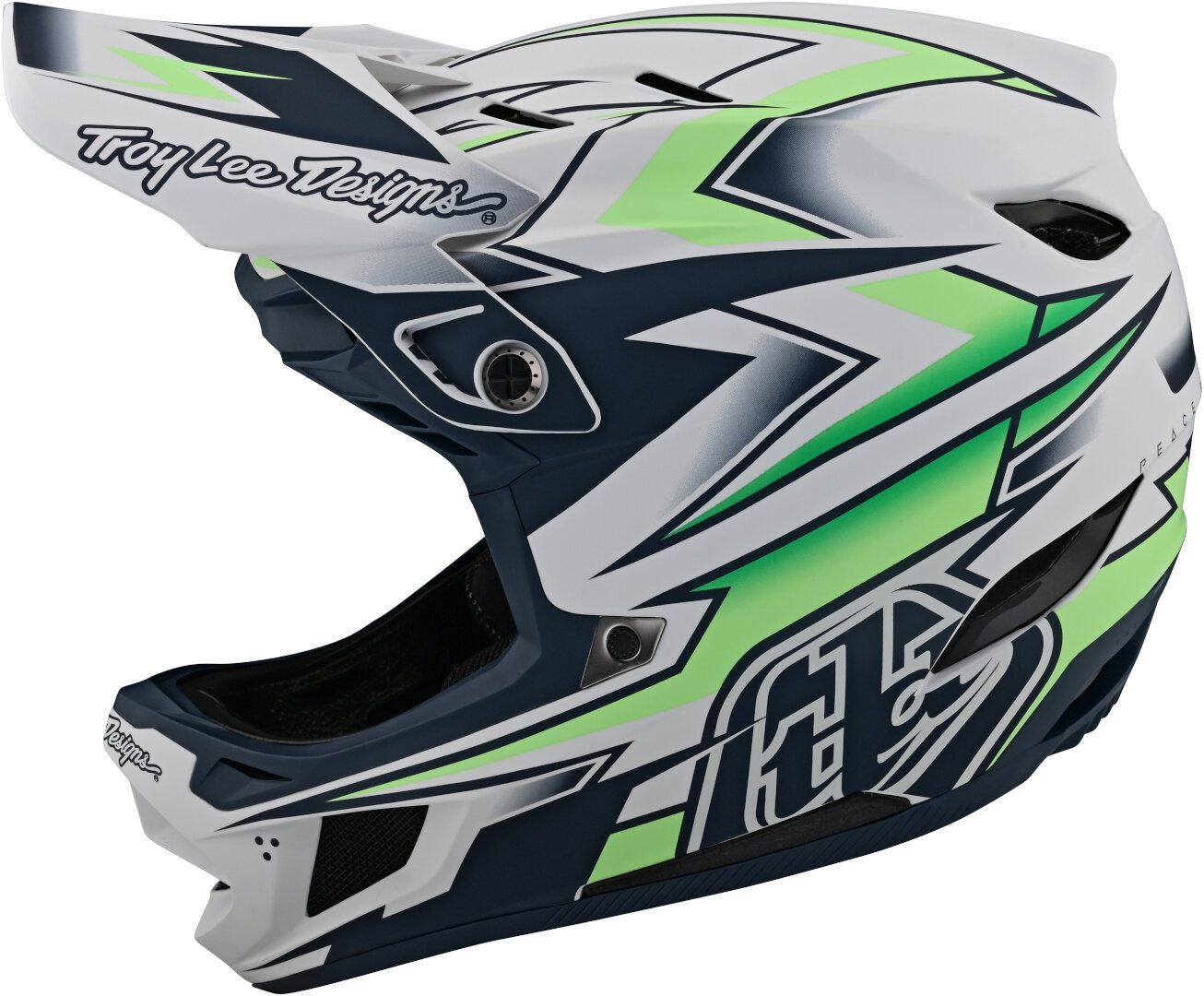 Troy Lee Designs D4 MIPS Composite Volt Casco da discesa Bianco/Verde L (58/59) Figura 8