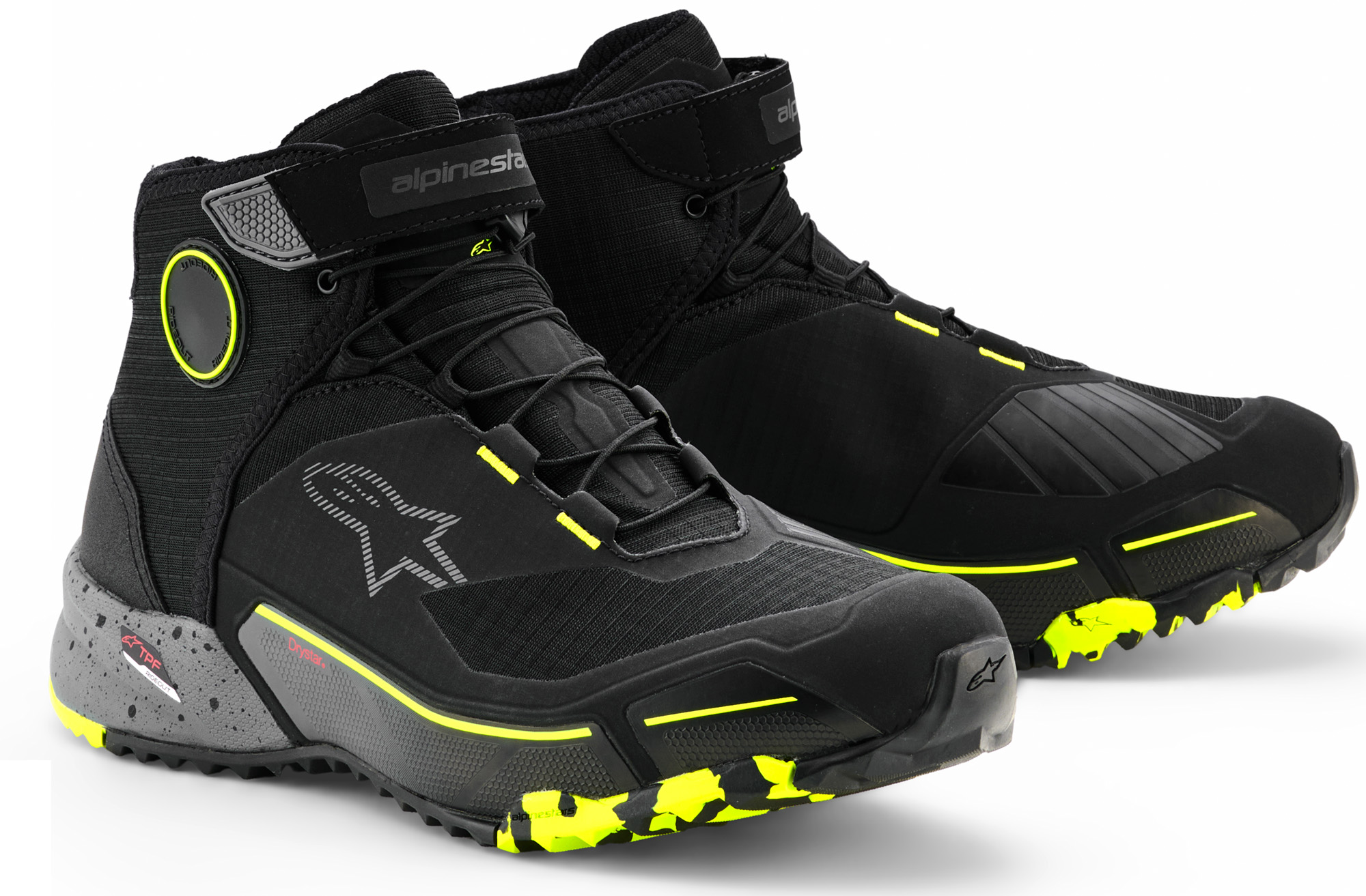 Alpinestars CR-X Drystar Motorcykel Skor svart/grå/gul 13 (47) Figur 1