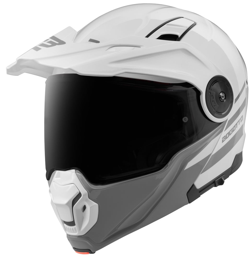 Bogotto FG-102 Duo Casque rabattable en fibre de verre Enduro Blanc S (55/56) Figure 3