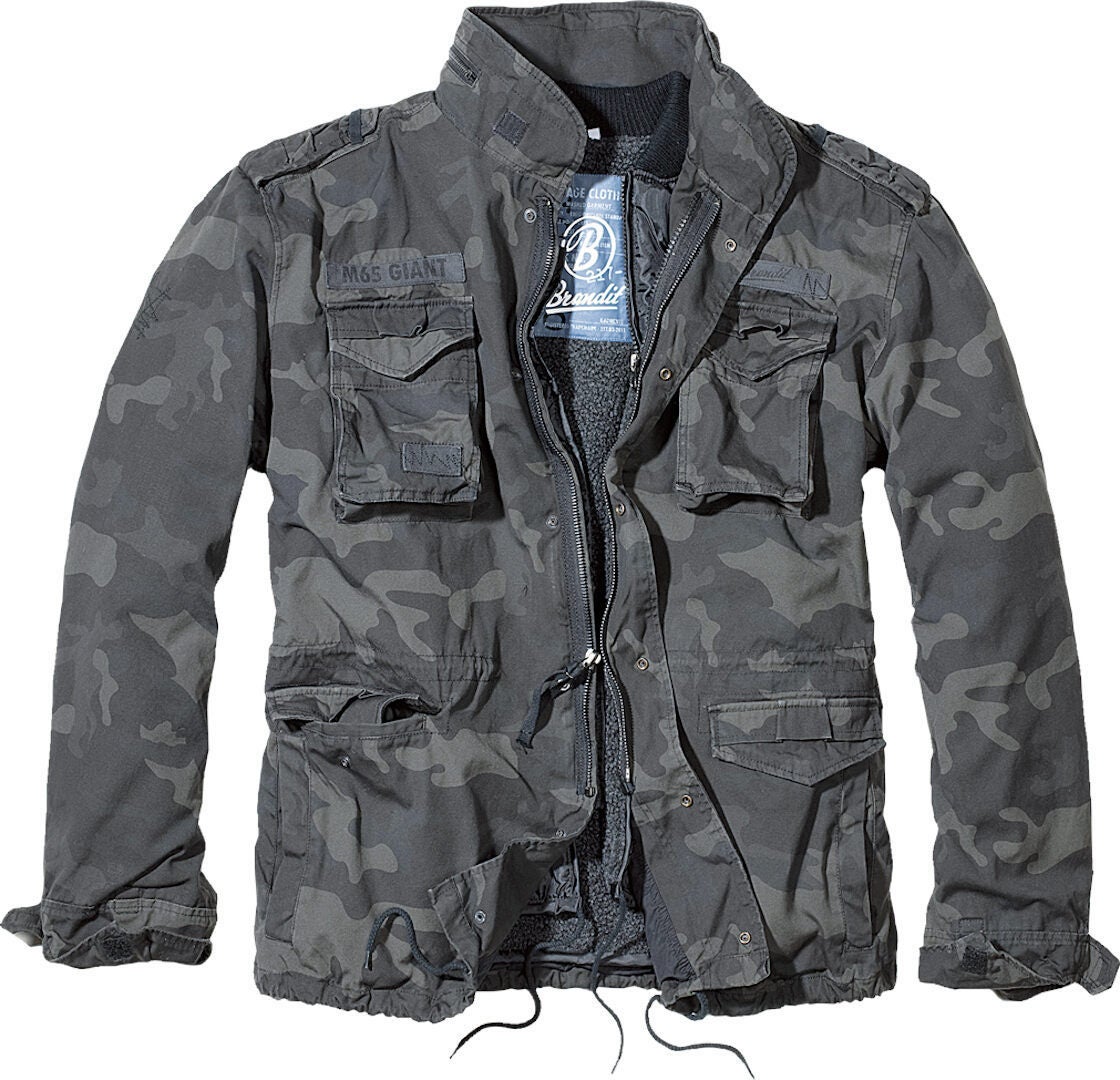 Brandit Men's Dark Camouflage M-65 Giant Jacket