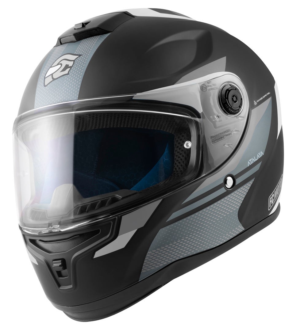 FC-Moto FF114B Zeron Hjelm sort mat/grå/hvid XL Figur 2