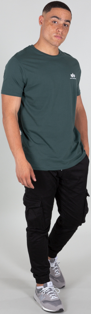 Alpha Industries Basic T Small Logo T-paita Tummanvihreä S Kuva 3