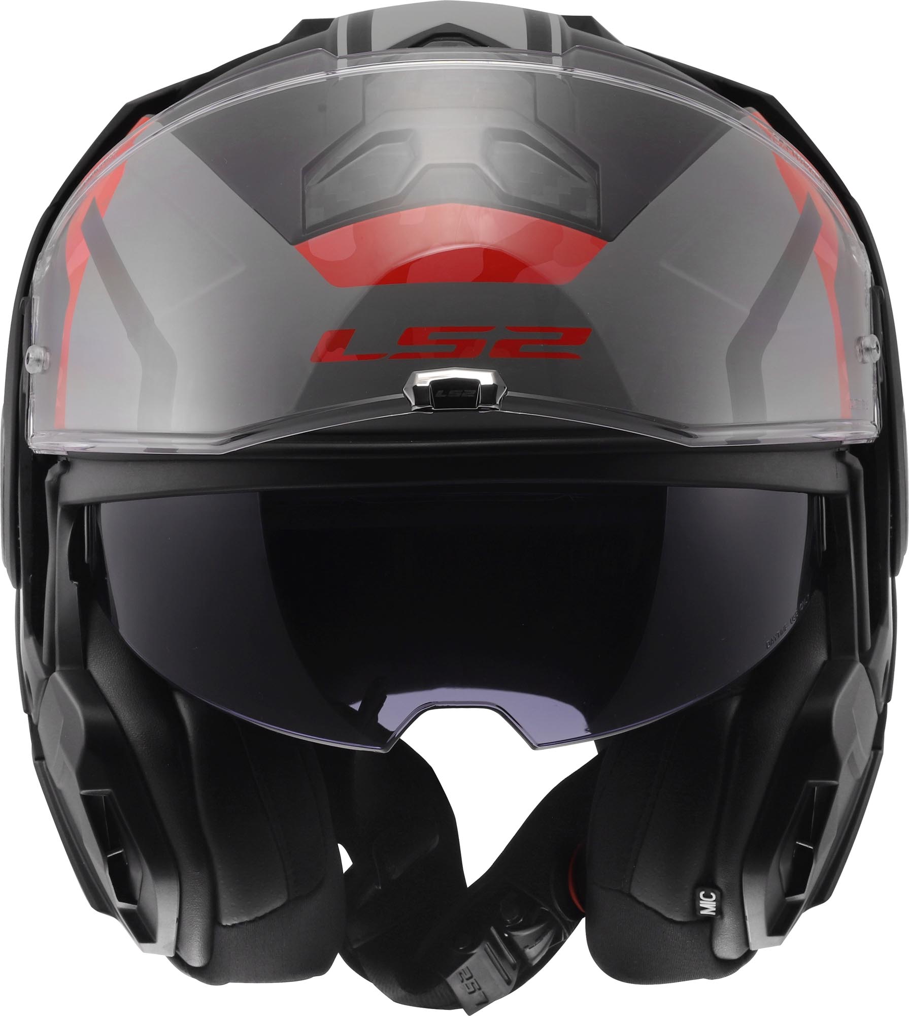 LS2 FF910 Advant II Glide Klapphelm schwarz/grau/rot S (55/56) Abbildung 8