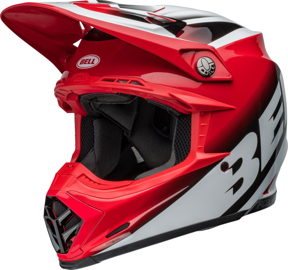 Bell Moto-9S Flex Rail Casco da motocross rosso/nero/bianco M (57/58) Figura 1