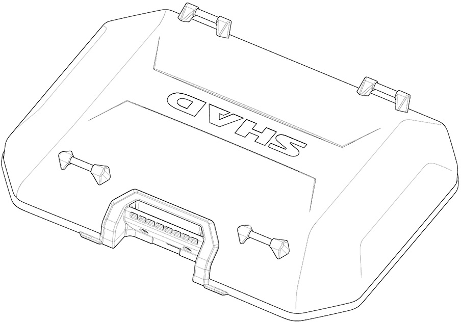 Aluminium Deckel Terra Topcase TR37/TR48 Topcase Cover Figura 1
