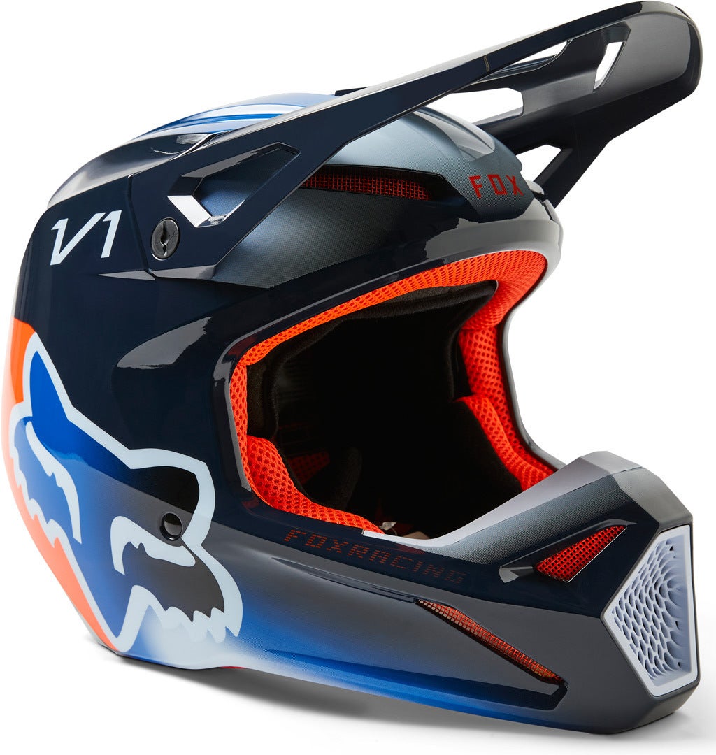 FOX V1 Toxsyk Casco Motocross blu M (57/58) Figura 1