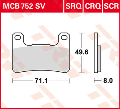 TRW Lucas Sinterbelag MCB752SV Figur 1