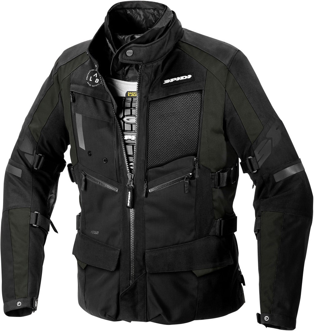Spidi 4 Season Evo H2Out Motorcycle Textile Jacket black/green L Figure 3