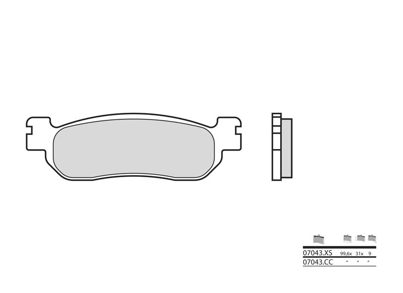Brembo S.p.A. Bromsbelägg Scooter sintrad metall - 07043XS Figur 2