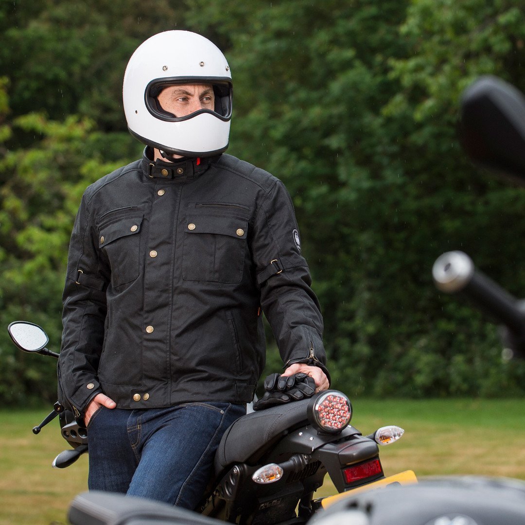 Merlin Barton II Motorcycle Waxed Jacket black 3XL Figure 4