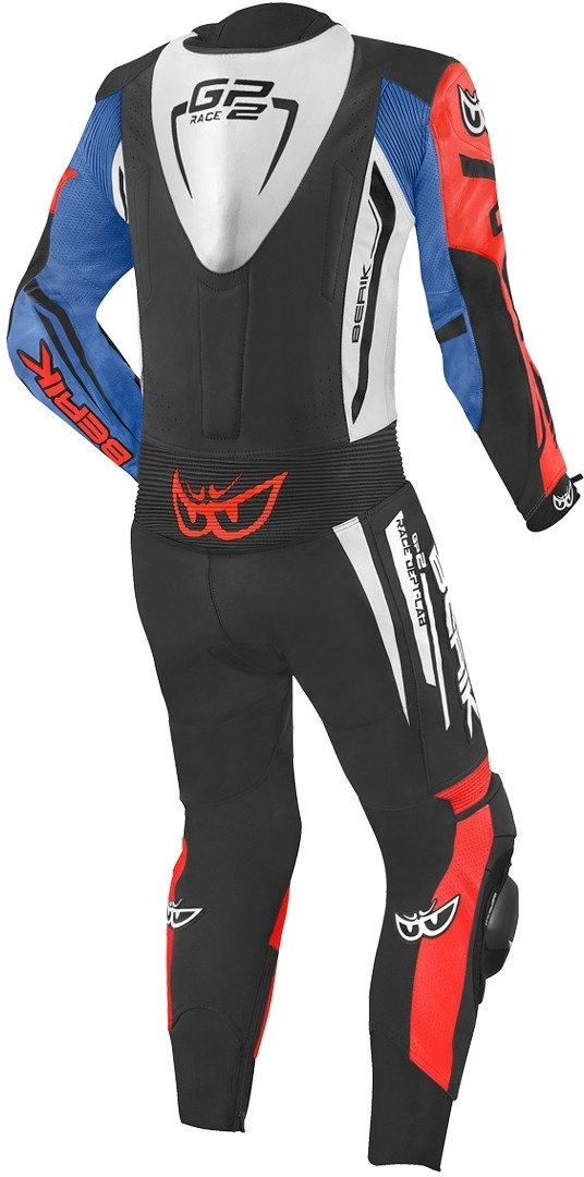 Berik Monza One Piece Motorcycle Leather Suit black/red/blue 50 Figure 2