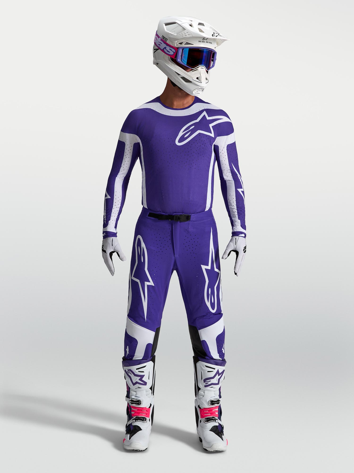Alpinestars Supertech Vesta Motocross Jersey blue/white S Figure 6