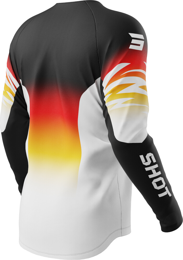 Shot Draw X-Trem Tricou de motocross pentru copii Negru/Alb/Portocaliu 8/9 Figura 2