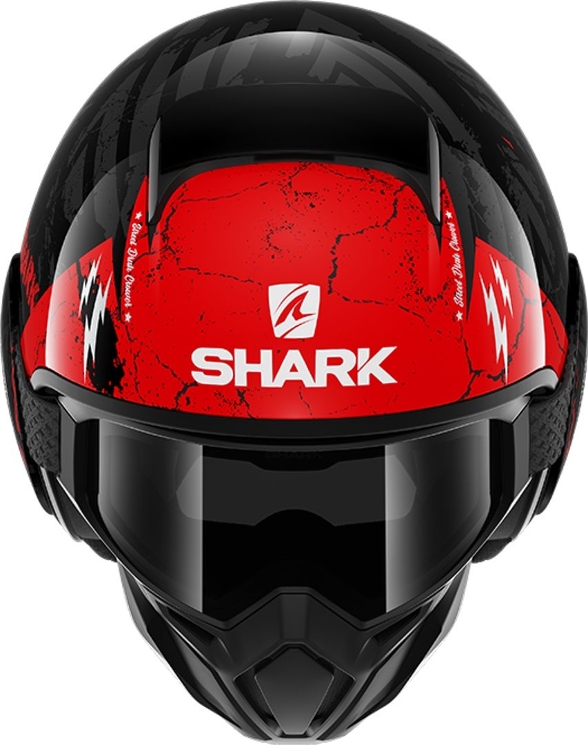 Shark Street-Drak Crower Capacete do jato preto/vermelho S (55/56) Figura 4