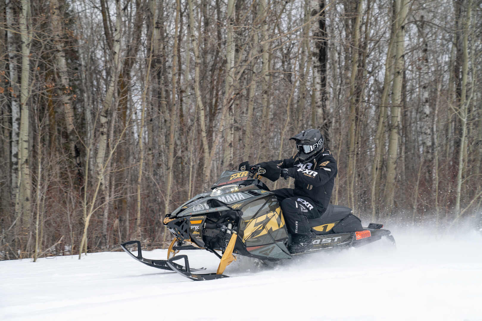 FXR Team FX 2023 Snowmobile Bib Pants black/white Short XL Figure 3