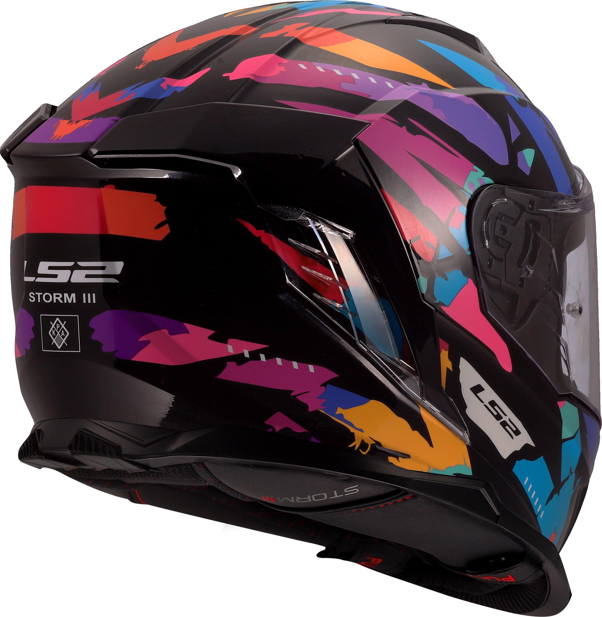 LS2 FF818 Storm III Kaos Hjelm sort/lilla L (59/60) Figur 5