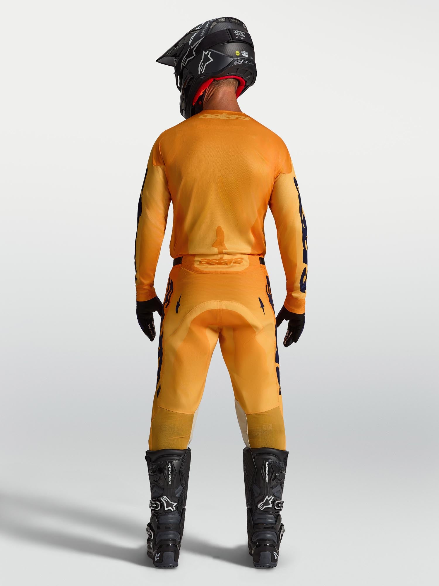 Alpinestars Racer Amber Motocrosstrøje orange/blå/gul M Figur 8