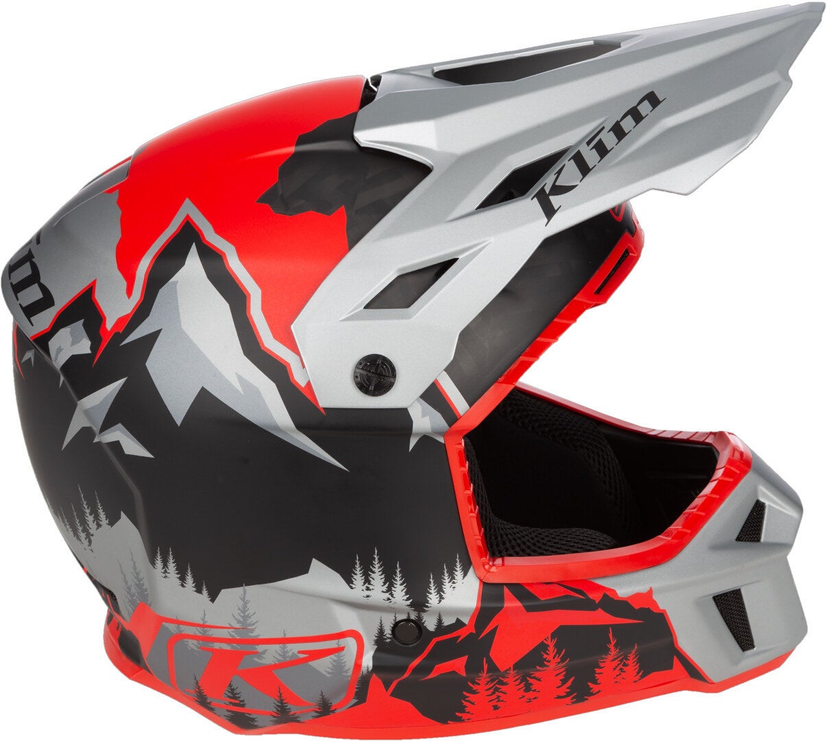 Klim F3 Carbon DNA Snescooter hjelm sort/grå/rød XXL (62/63) Figur 6
