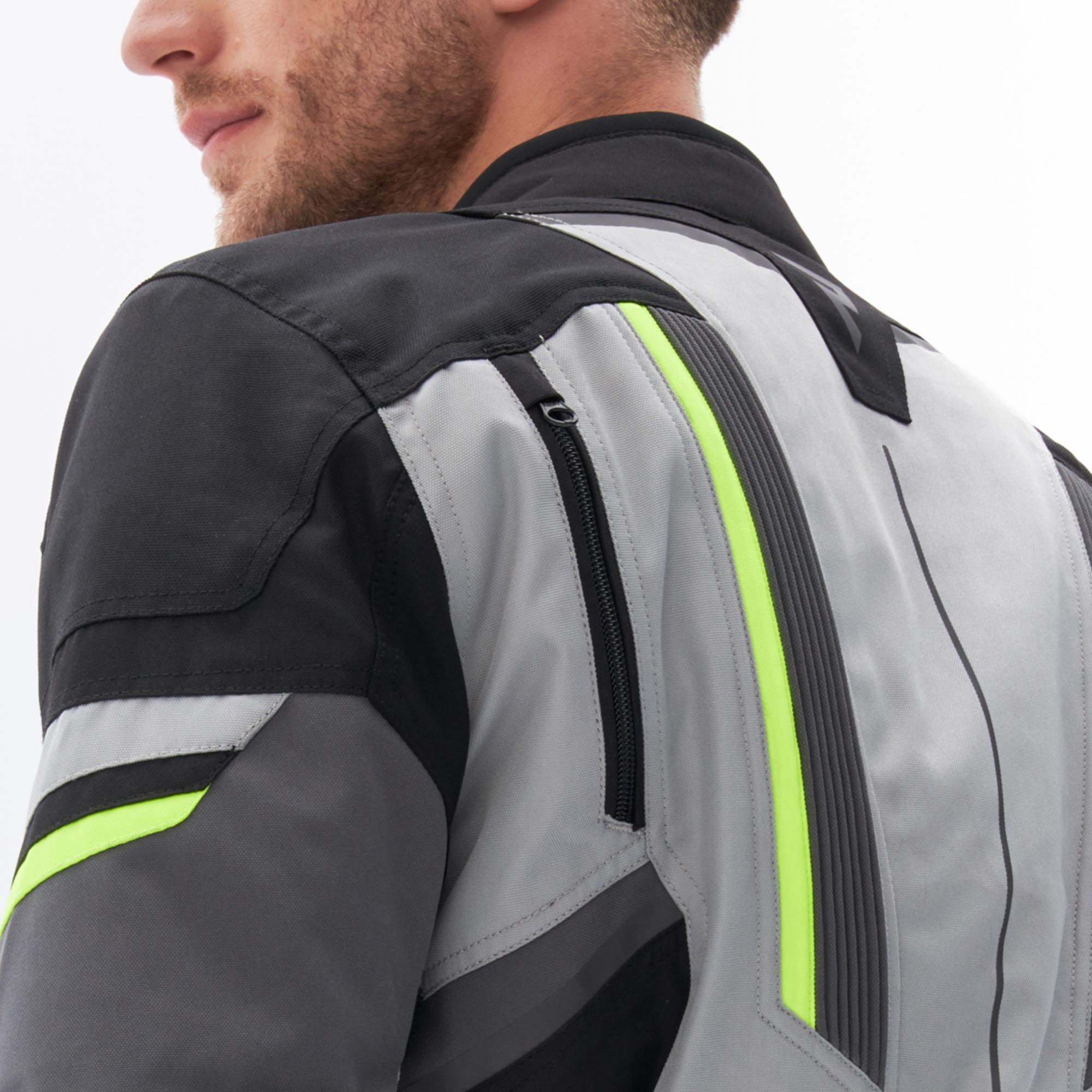 Side view of Rebelhorn Scout waterproof Motorcycle Textile Jacket