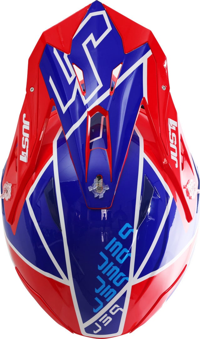Just1 J39 Thruster Capacete de Motocross preto/branco/azul L (59/60) Figura 2
